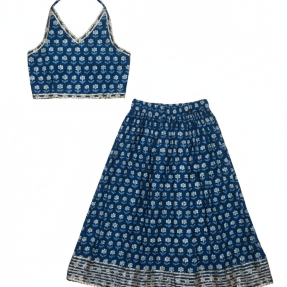 Floral Print LEHANGHA-CHOLI SET 1 SET - GIRLS