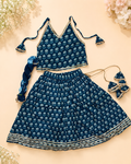 Floral Print LEHANGHA-CHOLI SET 1 SET - GIRLS