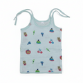 Candy Crush Round Neck Sleeveless Tie Knot Muslin Jhablas 3 Pcs - Pink, Multicolour