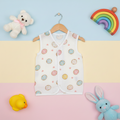 BALOON V-Neck Sleeveless Front Opening Button Cotton Jhablas 3 Pcs - White