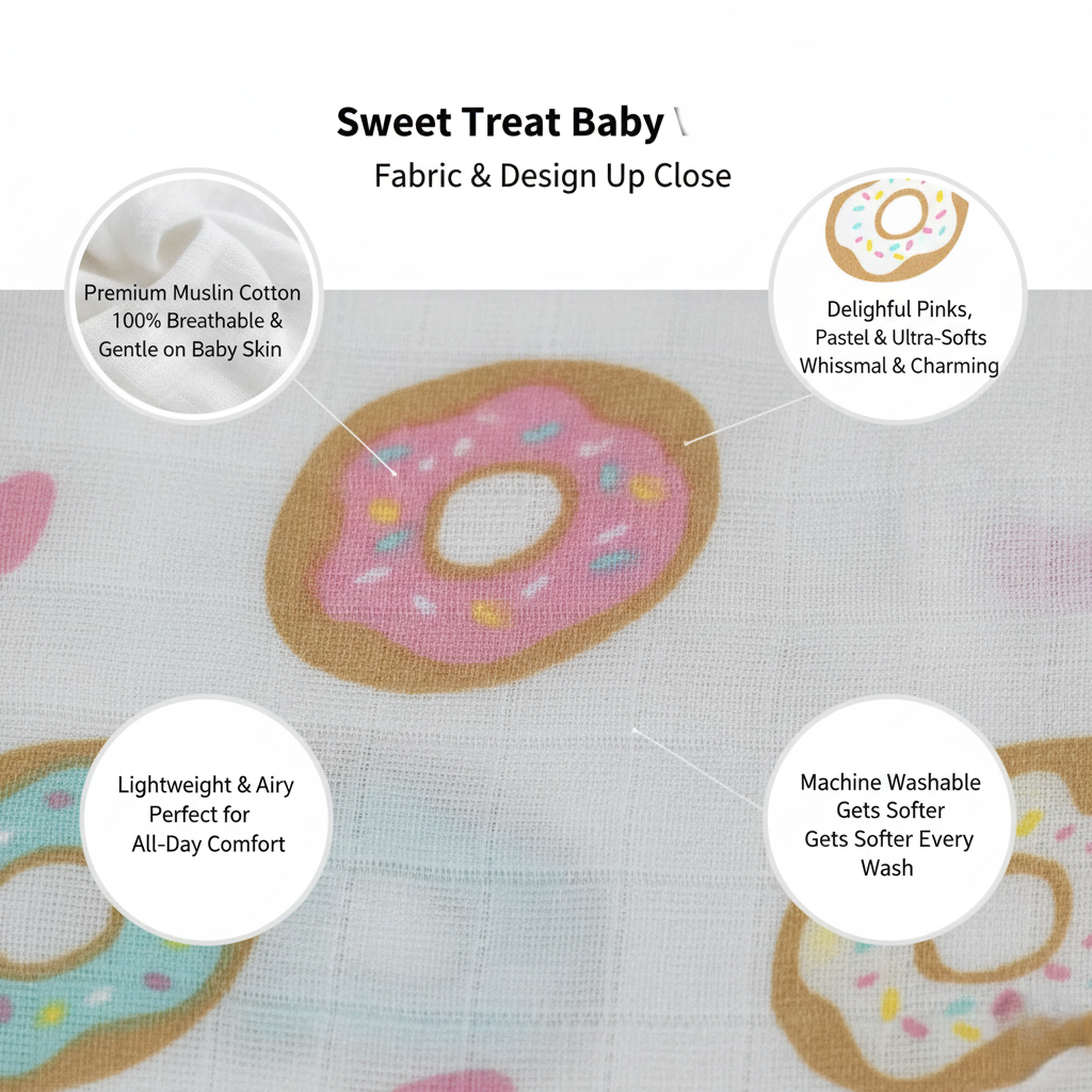 Dnts  Rush Multi Print Padded Muslin Nappy 3 Pcs - White , Multicolour