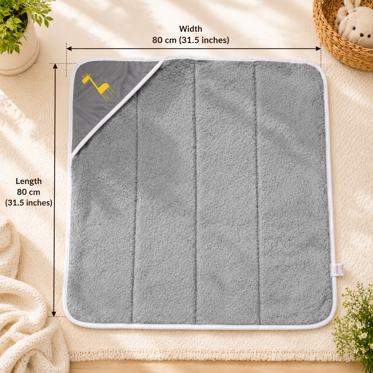 GIRF Absorbent Hooded Blanket - GREY
