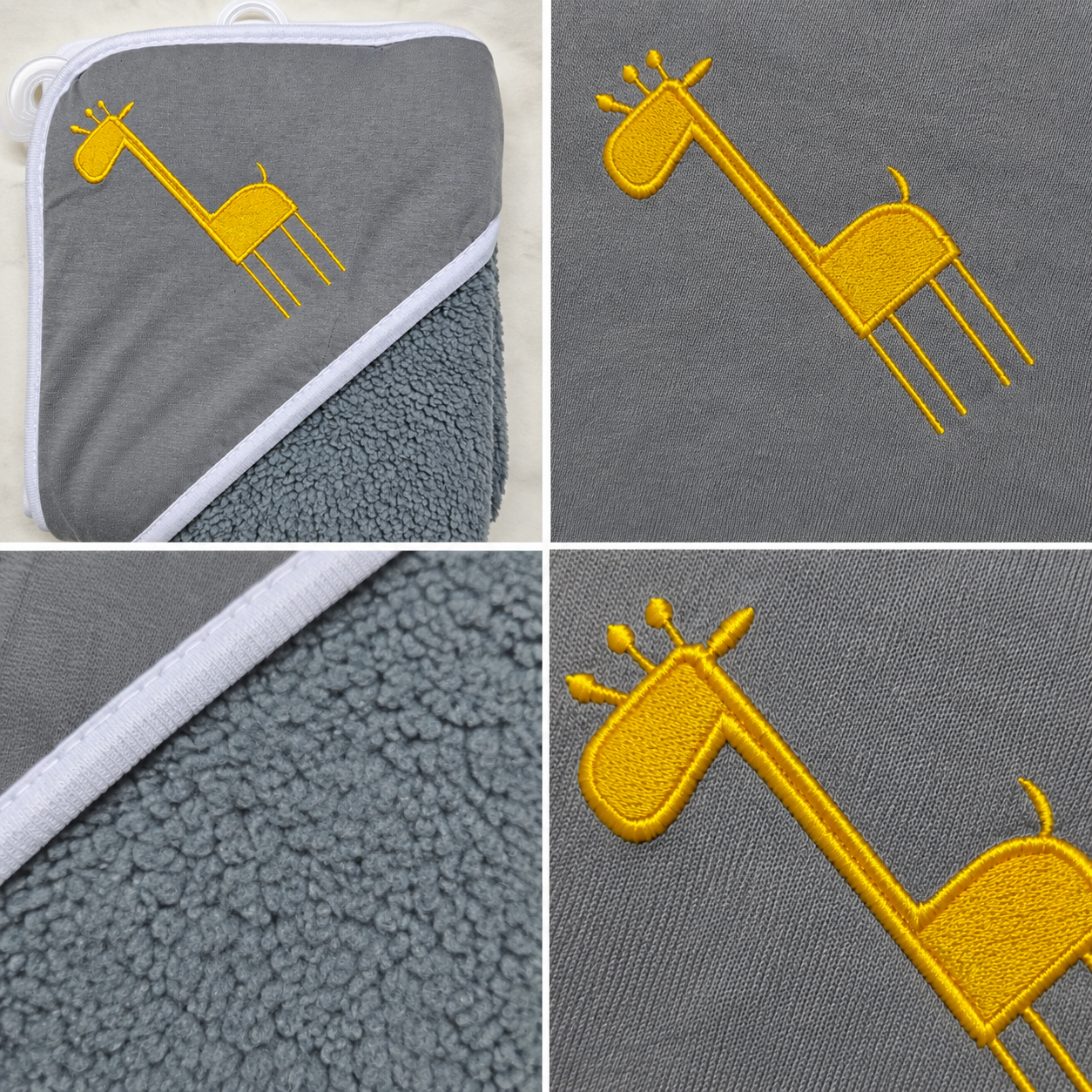 GIRF Absorbent Hooded Blanket - GREY
