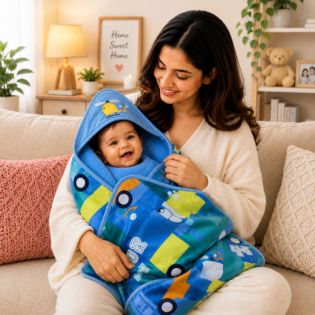 HLPT 3D Absorbent Hooded Blanket- BLUE