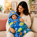 HLPT 3D Absorbent Hooded Blanket- BLUE