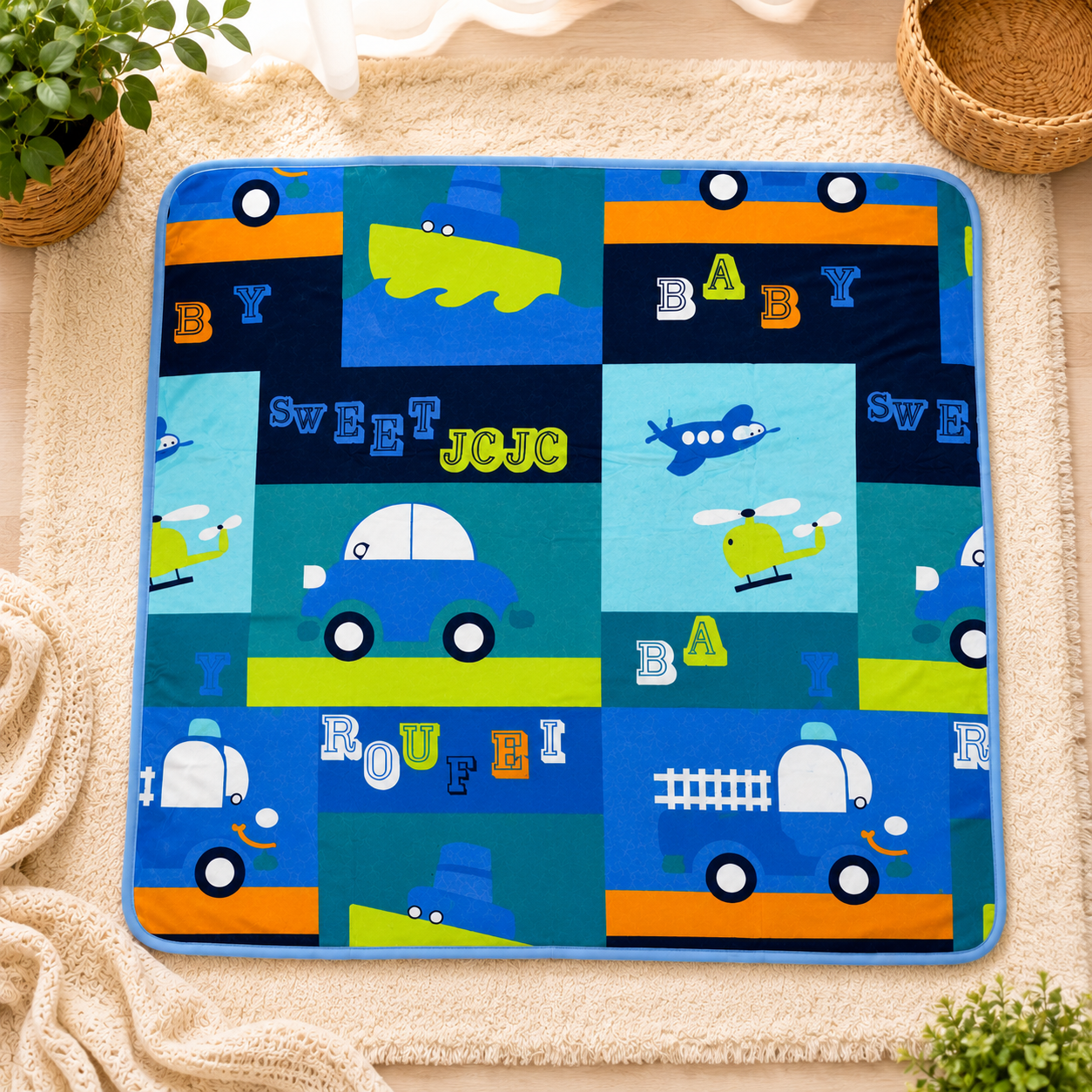 HLPT 3D Absorbent Hooded Blanket- BLUE